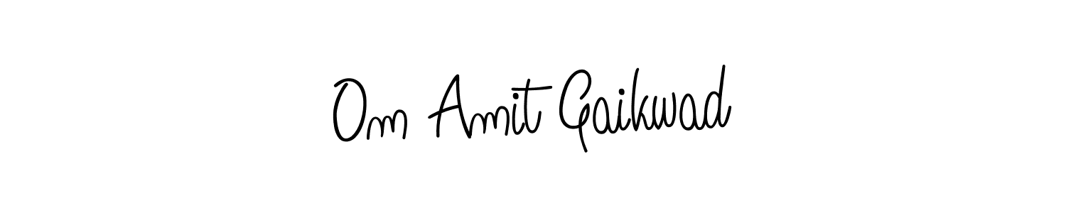 You should practise on your own different ways (Angelique-Rose-font-FFP) to write your name (Om Amit Gaikwad) in signature. don't let someone else do it for you. Om Amit Gaikwad signature style 5 images and pictures png