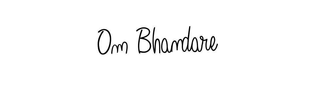 Use a signature maker to create a handwritten signature online. With this signature software, you can design (Angelique-Rose-font-FFP) your own signature for name Om Bhandare. Om Bhandare signature style 5 images and pictures png