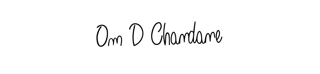 Also we have Om D Chandane name is the best signature style. Create professional handwritten signature collection using Angelique-Rose-font-FFP autograph style. Om D Chandane signature style 5 images and pictures png