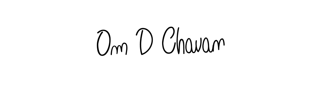 The best way (Angelique-Rose-font-FFP) to make a short signature is to pick only two or three words in your name. The name Om D Chavan include a total of six letters. For converting this name. Om D Chavan signature style 5 images and pictures png