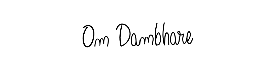 Make a beautiful signature design for name Om Dambhare. With this signature (Angelique-Rose-font-FFP) style, you can create a handwritten signature for free. Om Dambhare signature style 5 images and pictures png