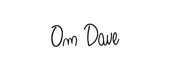 The best way (Angelique-Rose-font-FFP) to make a short signature is to pick only two or three words in your name. The name Om Dave include a total of six letters. For converting this name. Om Dave signature style 5 images and pictures png