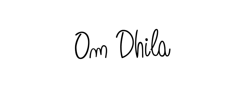 You should practise on your own different ways (Angelique-Rose-font-FFP) to write your name (Om Dhila) in signature. don't let someone else do it for you. Om Dhila signature style 5 images and pictures png