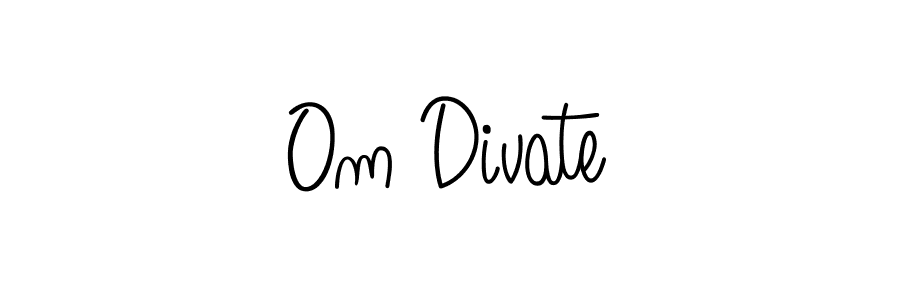 You should practise on your own different ways (Angelique-Rose-font-FFP) to write your name (Om Divate) in signature. don't let someone else do it for you. Om Divate signature style 5 images and pictures png