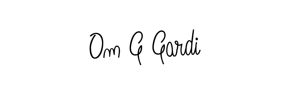 The best way (Angelique-Rose-font-FFP) to make a short signature is to pick only two or three words in your name. The name Om G Gardi include a total of six letters. For converting this name. Om G Gardi signature style 5 images and pictures png