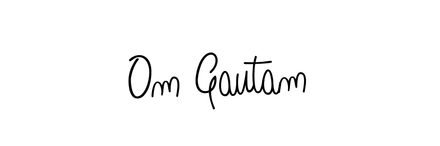 Make a beautiful signature design for name Om Gautam. With this signature (Angelique-Rose-font-FFP) style, you can create a handwritten signature for free. Om Gautam signature style 5 images and pictures png