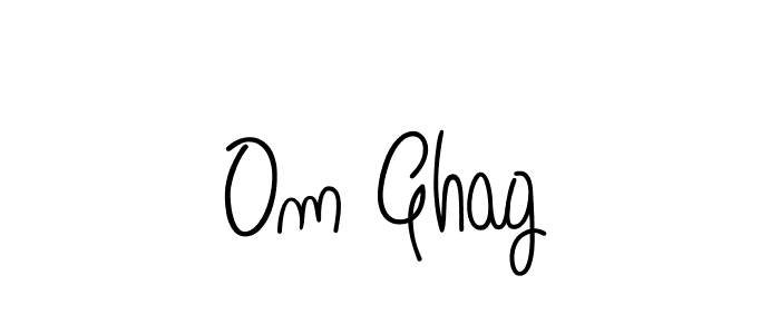 The best way (Angelique-Rose-font-FFP) to make a short signature is to pick only two or three words in your name. The name Om Ghag include a total of six letters. For converting this name. Om Ghag signature style 5 images and pictures png