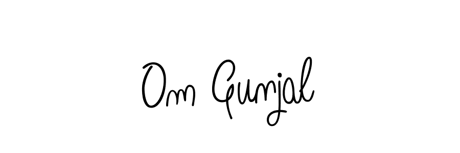 Make a beautiful signature design for name Om Gunjal. With this signature (Angelique-Rose-font-FFP) style, you can create a handwritten signature for free. Om Gunjal signature style 5 images and pictures png