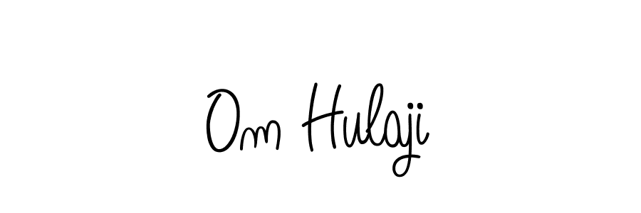 You should practise on your own different ways (Angelique-Rose-font-FFP) to write your name (Om Hulaji) in signature. don't let someone else do it for you. Om Hulaji signature style 5 images and pictures png