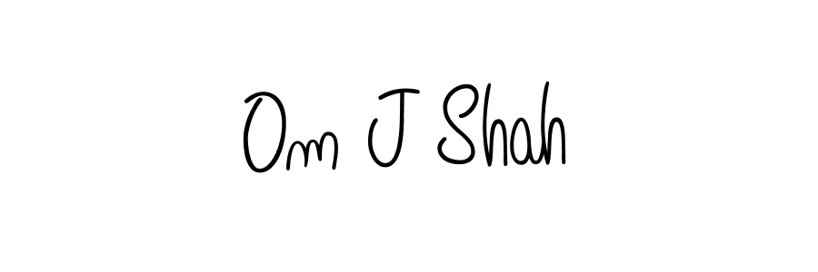 Design your own signature with our free online signature maker. With this signature software, you can create a handwritten (Angelique-Rose-font-FFP) signature for name Om J Shah. Om J Shah signature style 5 images and pictures png