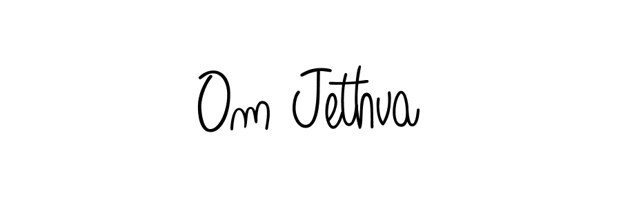 Design your own signature with our free online signature maker. With this signature software, you can create a handwritten (Angelique-Rose-font-FFP) signature for name Om Jethva. Om Jethva signature style 5 images and pictures png