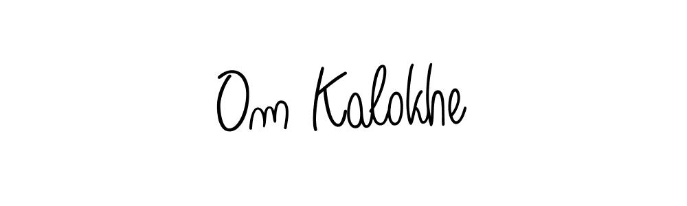 Make a beautiful signature design for name Om Kalokhe. With this signature (Angelique-Rose-font-FFP) style, you can create a handwritten signature for free. Om Kalokhe signature style 5 images and pictures png