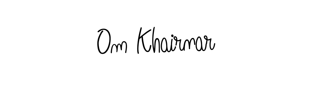 How to make Om Khairnar name signature. Use Angelique-Rose-font-FFP style for creating short signs online. This is the latest handwritten sign. Om Khairnar signature style 5 images and pictures png