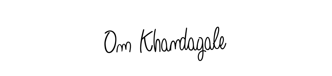 Make a beautiful signature design for name Om Khandagale. With this signature (Angelique-Rose-font-FFP) style, you can create a handwritten signature for free. Om Khandagale signature style 5 images and pictures png