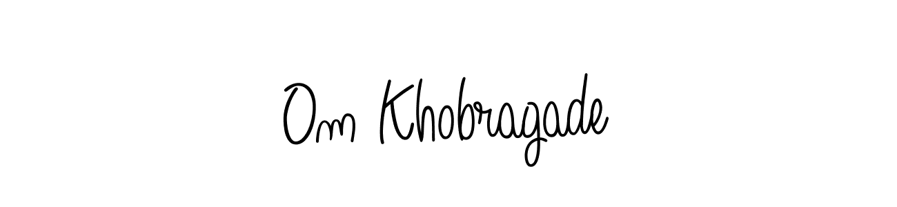 Make a beautiful signature design for name Om Khobragade. With this signature (Angelique-Rose-font-FFP) style, you can create a handwritten signature for free. Om Khobragade signature style 5 images and pictures png