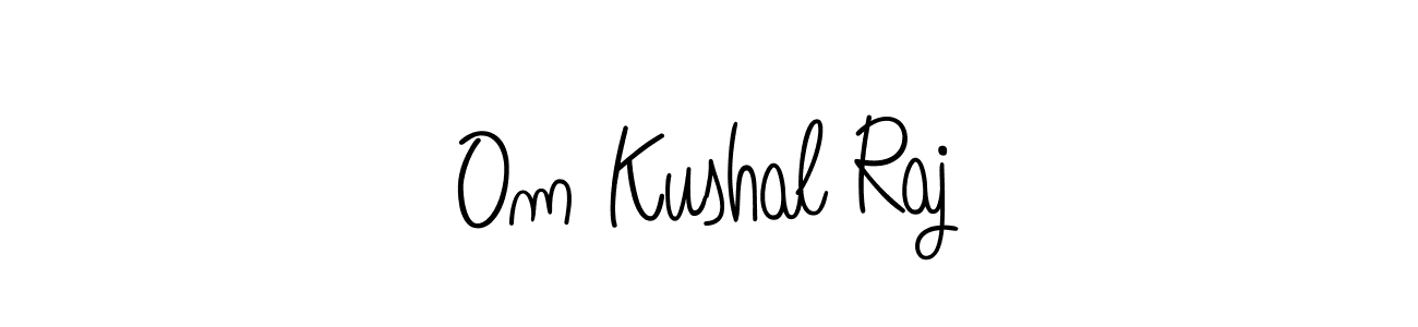 Make a beautiful signature design for name Om Kushal Raj. With this signature (Angelique-Rose-font-FFP) style, you can create a handwritten signature for free. Om Kushal Raj signature style 5 images and pictures png