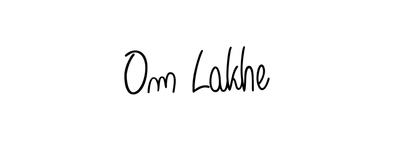 You should practise on your own different ways (Angelique-Rose-font-FFP) to write your name (Om Lakhe) in signature. don't let someone else do it for you. Om Lakhe signature style 5 images and pictures png