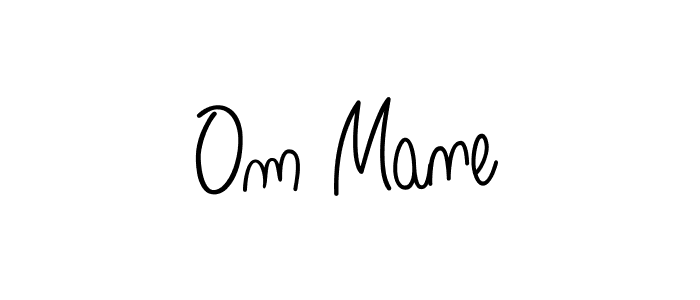 Use a signature maker to create a handwritten signature online. With this signature software, you can design (Angelique-Rose-font-FFP) your own signature for name Om Mane. Om Mane signature style 5 images and pictures png