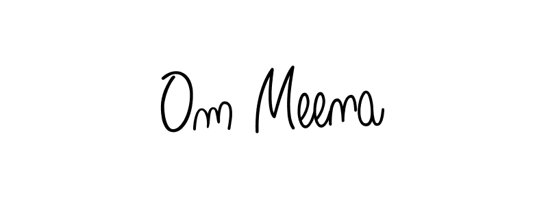 Design your own signature with our free online signature maker. With this signature software, you can create a handwritten (Angelique-Rose-font-FFP) signature for name Om Meena. Om Meena signature style 5 images and pictures png