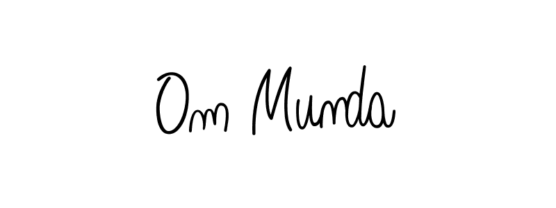 Use a signature maker to create a handwritten signature online. With this signature software, you can design (Angelique-Rose-font-FFP) your own signature for name Om Munda. Om Munda signature style 5 images and pictures png