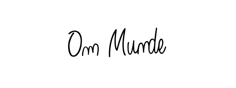 Also we have Om Munde name is the best signature style. Create professional handwritten signature collection using Angelique-Rose-font-FFP autograph style. Om Munde signature style 5 images and pictures png