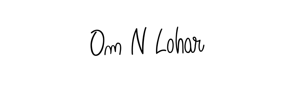 Use a signature maker to create a handwritten signature online. With this signature software, you can design (Angelique-Rose-font-FFP) your own signature for name Om N Lohar. Om N Lohar signature style 5 images and pictures png