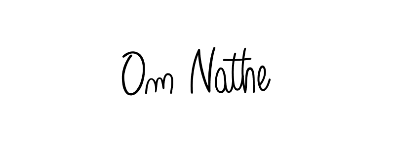 Also we have Om Nathe name is the best signature style. Create professional handwritten signature collection using Angelique-Rose-font-FFP autograph style. Om Nathe signature style 5 images and pictures png