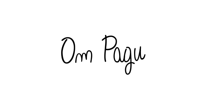 How to make Om Pagu signature? Angelique-Rose-font-FFP is a professional autograph style. Create handwritten signature for Om Pagu name. Om Pagu signature style 5 images and pictures png