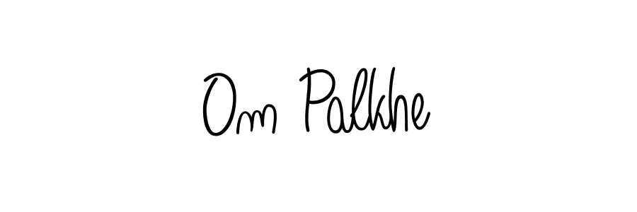 The best way (Angelique-Rose-font-FFP) to make a short signature is to pick only two or three words in your name. The name Om Palkhe include a total of six letters. For converting this name. Om Palkhe signature style 5 images and pictures png