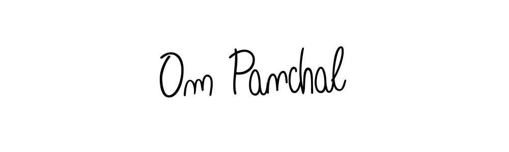 How to make Om Panchal name signature. Use Angelique-Rose-font-FFP style for creating short signs online. This is the latest handwritten sign. Om Panchal signature style 5 images and pictures png