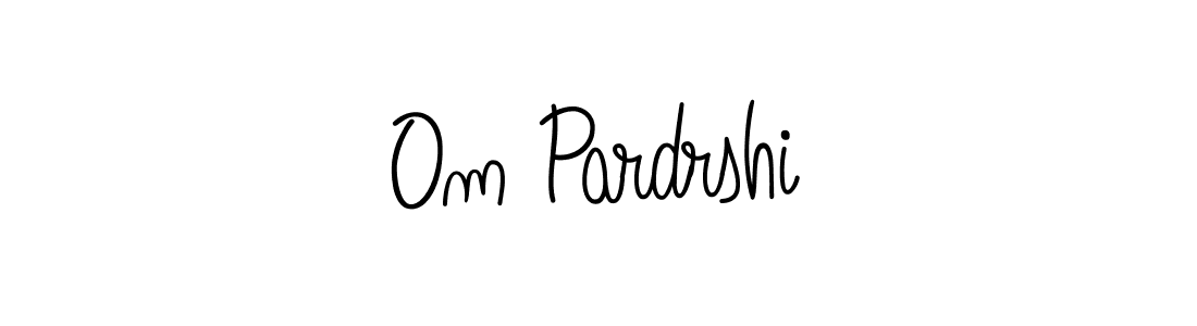 Use a signature maker to create a handwritten signature online. With this signature software, you can design (Angelique-Rose-font-FFP) your own signature for name Om Pardrshi. Om Pardrshi signature style 5 images and pictures png