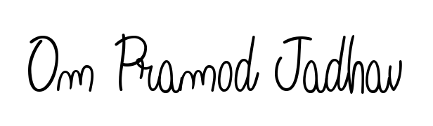 Upgrade your professional image with Om Pramod Jadhav signature created with Angelique-Rose-font-FFP font. Fast, free, and watermark-free download. Om Pramod Jadhav signature style 5 images and pictures png