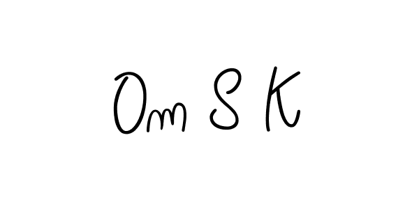 Best and Professional Signature Style for Om S K. Angelique-Rose-font-FFP Best Signature Style Collection. Om S K signature style 5 images and pictures png