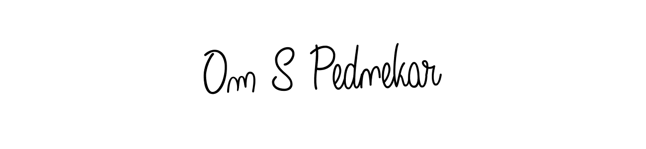 Design your own signature with our free online signature maker. With this signature software, you can create a handwritten (Angelique-Rose-font-FFP) signature for name Om S Pednekar. Om S Pednekar signature style 5 images and pictures png