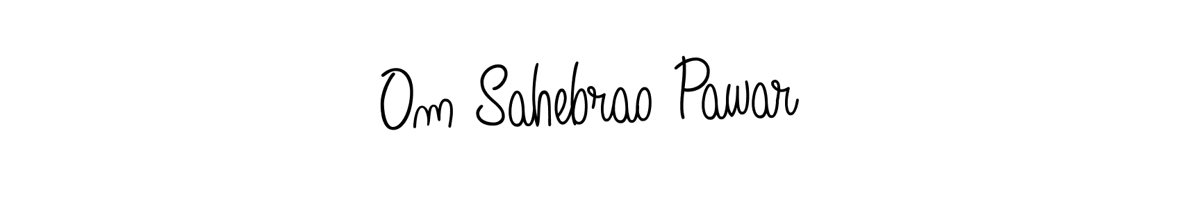 Use a signature maker to create a handwritten signature online. With this signature software, you can design (Angelique-Rose-font-FFP) your own signature for name Om Sahebrao Pawar. Om Sahebrao Pawar signature style 5 images and pictures png