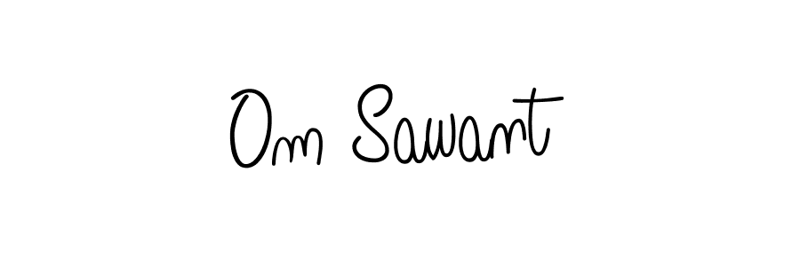 You should practise on your own different ways (Angelique-Rose-font-FFP) to write your name (Om Sawant) in signature. don't let someone else do it for you. Om Sawant signature style 5 images and pictures png