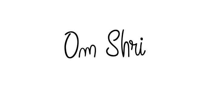 The best way (Angelique-Rose-font-FFP) to make a short signature is to pick only two or three words in your name. The name Om Shri include a total of six letters. For converting this name. Om Shri signature style 5 images and pictures png