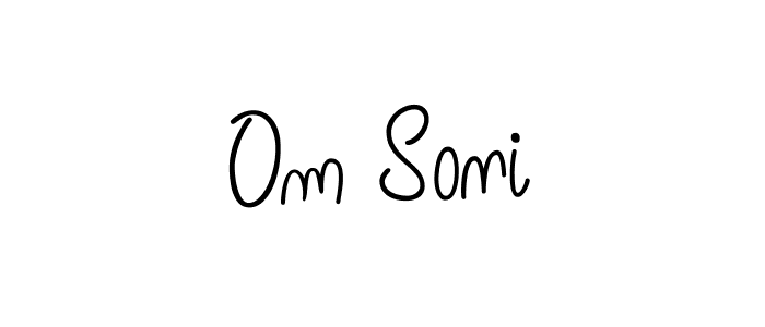 Make a beautiful signature design for name Om Soni. With this signature (Angelique-Rose-font-FFP) style, you can create a handwritten signature for free. Om Soni signature style 5 images and pictures png