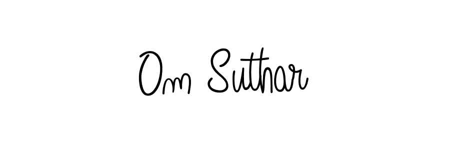 Use a signature maker to create a handwritten signature online. With this signature software, you can design (Angelique-Rose-font-FFP) your own signature for name Om Suthar. Om Suthar signature style 5 images and pictures png