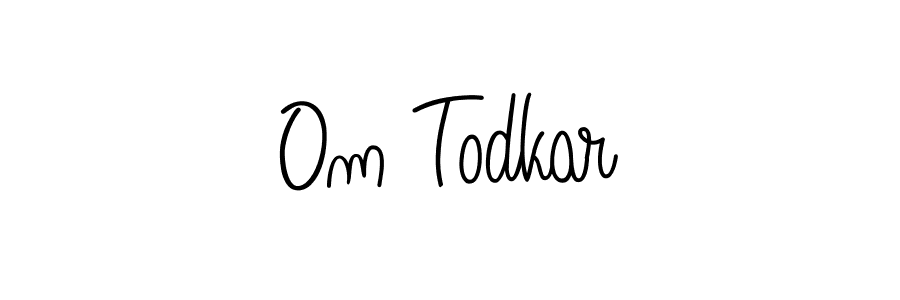 Make a beautiful signature design for name Om Todkar. With this signature (Angelique-Rose-font-FFP) style, you can create a handwritten signature for free. Om Todkar signature style 5 images and pictures png