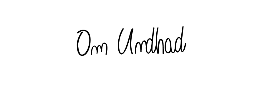 You should practise on your own different ways (Angelique-Rose-font-FFP) to write your name (Om Undhad) in signature. don't let someone else do it for you. Om Undhad signature style 5 images and pictures png