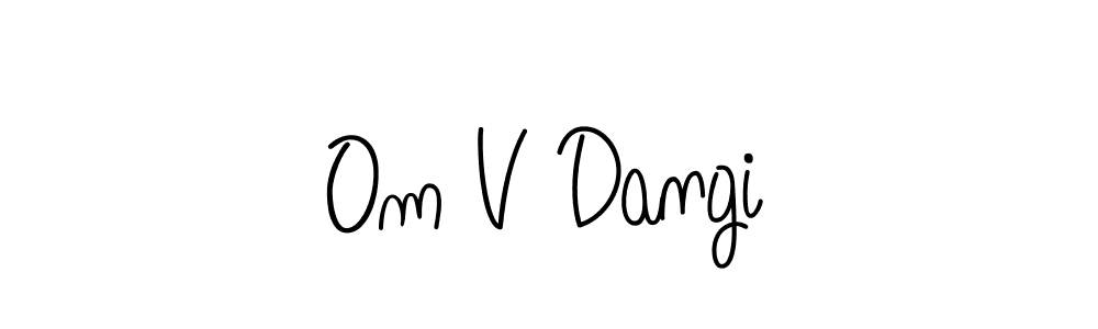 How to Draw Om V Dangi signature style? Angelique-Rose-font-FFP is a latest design signature styles for name Om V Dangi. Om V Dangi signature style 5 images and pictures png