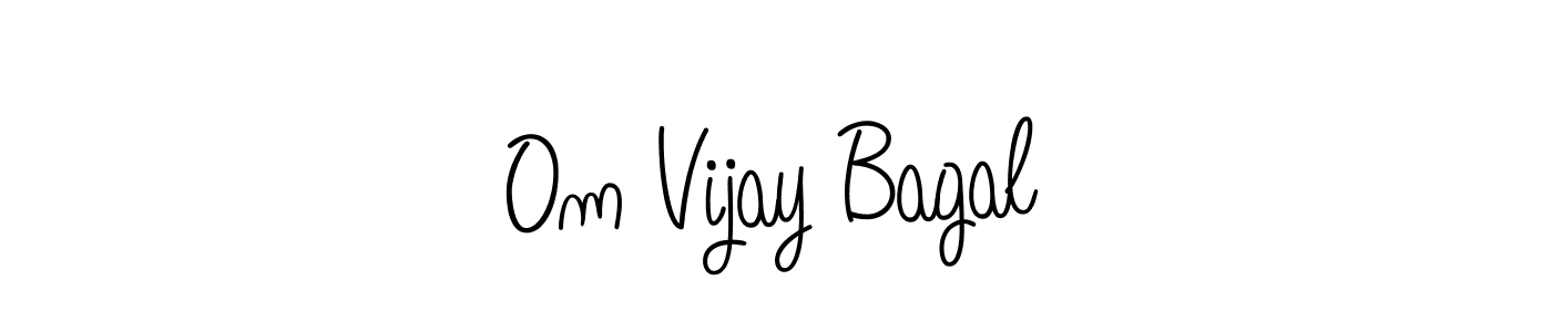 Use a signature maker to create a handwritten signature online. With this signature software, you can design (Angelique-Rose-font-FFP) your own signature for name Om Vijay Bagal. Om Vijay Bagal signature style 5 images and pictures png