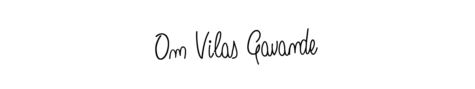 Create a beautiful signature design for name Om Vilas Gavande. With this signature (Angelique-Rose-font-FFP) fonts, you can make a handwritten signature for free. Om Vilas Gavande signature style 5 images and pictures png