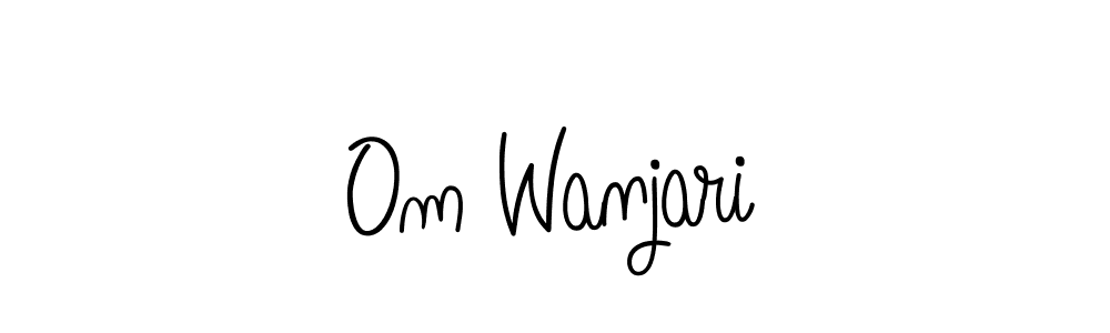 Use a signature maker to create a handwritten signature online. With this signature software, you can design (Angelique-Rose-font-FFP) your own signature for name Om Wanjari. Om Wanjari signature style 5 images and pictures png