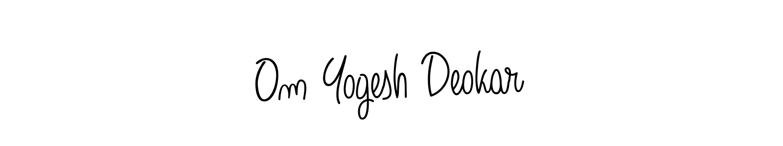 Design your own signature with our free online signature maker. With this signature software, you can create a handwritten (Angelique-Rose-font-FFP) signature for name Om Yogesh Deokar. Om Yogesh Deokar signature style 5 images and pictures png