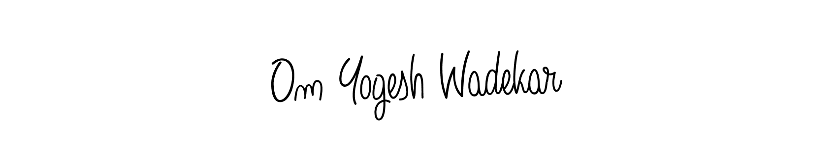 How to make Om Yogesh Wadekar name signature. Use Angelique-Rose-font-FFP style for creating short signs online. This is the latest handwritten sign. Om Yogesh Wadekar signature style 5 images and pictures png