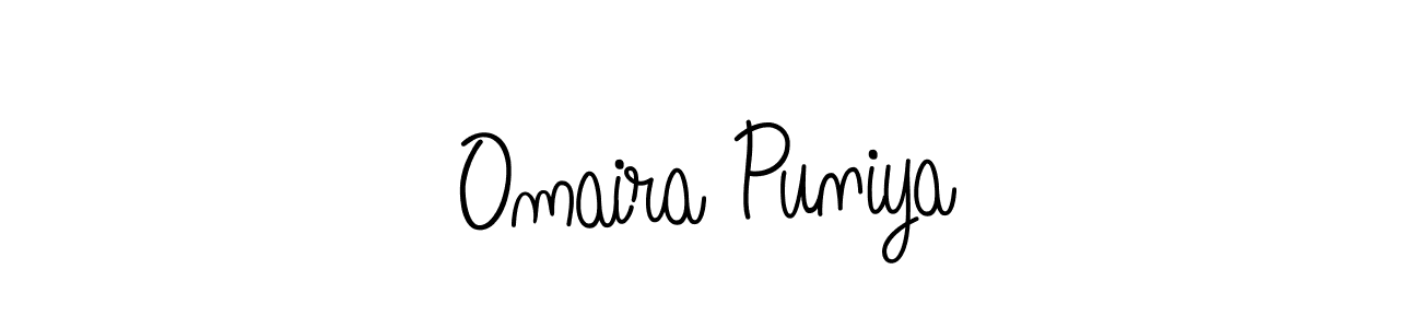 Make a short Omaira Puniya signature style. Manage your documents anywhere anytime using Angelique-Rose-font-FFP. Create and add eSignatures, submit forms, share and send files easily. Omaira Puniya signature style 5 images and pictures png