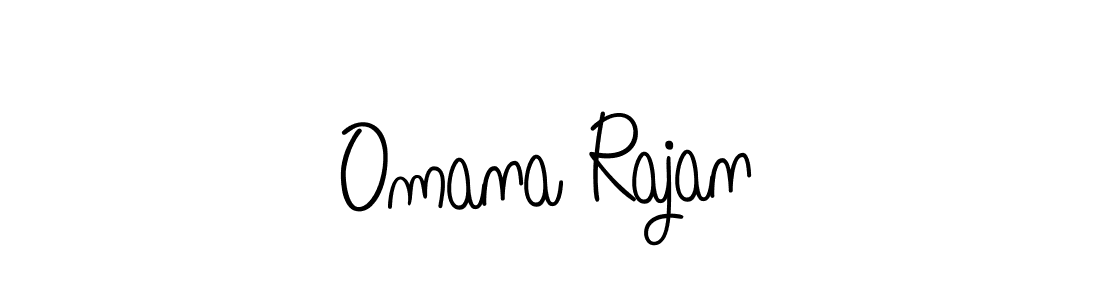 Make a beautiful signature design for name Omana Rajan. With this signature (Angelique-Rose-font-FFP) style, you can create a handwritten signature for free. Omana Rajan signature style 5 images and pictures png