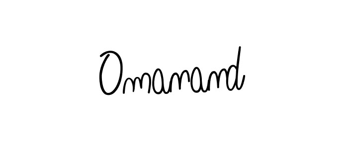 Omanand stylish signature style. Best Handwritten Sign (Angelique-Rose-font-FFP) for my name. Handwritten Signature Collection Ideas for my name Omanand. Omanand signature style 5 images and pictures png